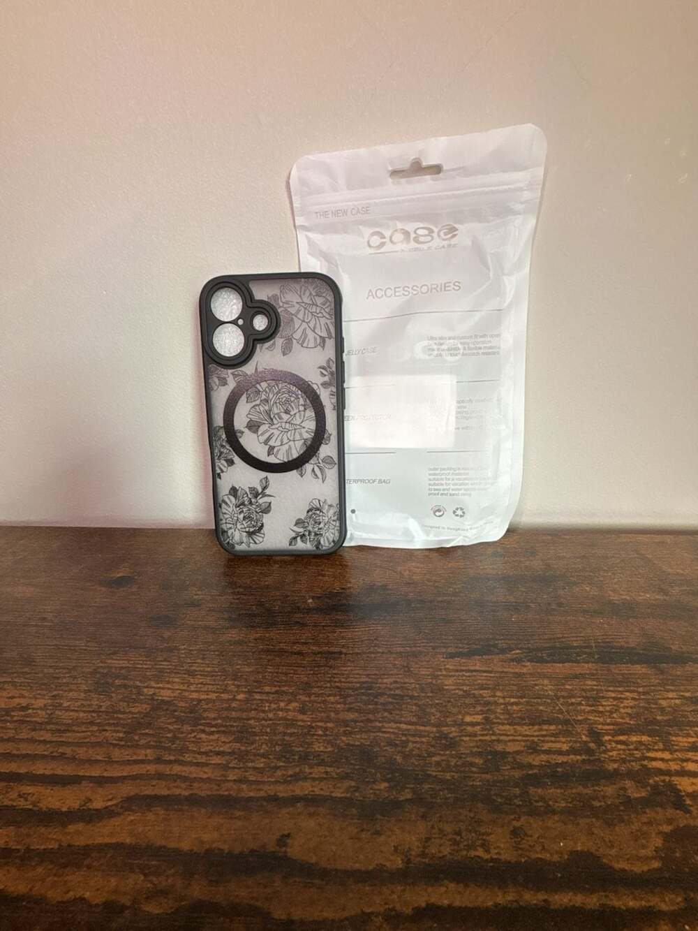 Magnetic Floral Pattern Translucent Matte Phone Case with Camera Lens Protection